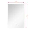 23.62 X 1.18 X 31.50 LED-Backlit Contemporary Mirror with Touch Sensor
