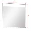 23.62 X 1.18 X 23.62 LED-Backlit Contemporary Mirror with Touch Sensor