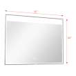 Taylor TLMT3524 35.43 X 1.18 X 23.62 LED-Backlit Contemporary Mirror with Touch Sensor