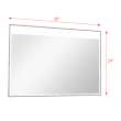 39.37 X 1.18 X 23.62 LED-Backlit Contemporary Mirror with Touch Sensor