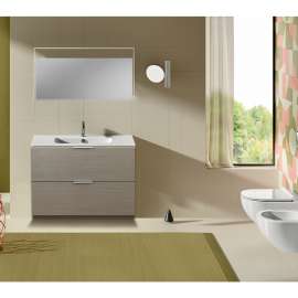 39.37 X 1.18 X 23.62 LED-Backlit Contemporary Mirror with Touch Sensor