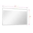 47.24 X 1.18 X 23.62 LED-Backlit Contemporary Mirror with Touch Sensor