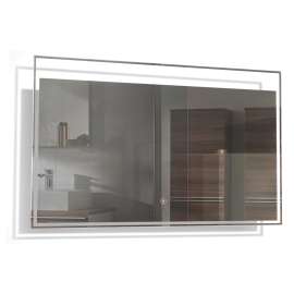 47.24 X 1.18 X 23.62 LED-Backlit Contemporary Mirror with Touch Sensor