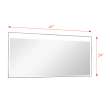 55.12 X 1.18 X 23.62 LED-Backlit Contemporary Mirror with Touch Sensor