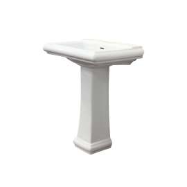 Vitreous China Pedestal Leg in White