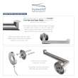 3-Piece Bathroom Accessory Kit Including a robe hook, a toilet paper holder, and a 24-in towel bar, in Brushed Stainless