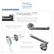 KA-TUR-3-PC-M Turin 3-Piece Bathroom Accessory Kit Including a robe hook, a toilet paper holder, and a 24-in towel bar, in Polished Chrome
