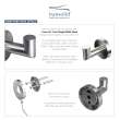 3-Piece Bathroom Accessory Kit Including a robe hook, a toilet paper holder, and a 24-in towel bar, in Brushed Stainless