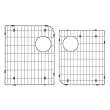 33.0625-in x 22.0625-in x 9.5 Granite 1-3/4 Offset Double Drop-in 1-Hole Kitchen Sink in Cafe Latte with Grids, Strainer, Disposer Strainer, Installation Kit