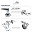 KA-TUR-3-PC-M Turin 3-Piece Bathroom Accessory Kit Including a robe hook, a toilet paper holder, and a 24-in towel bar, in Polished Chrome