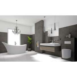 29.53-in W x 66.93-in L x 34.65-in H Bathtub White