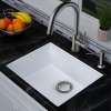 22-in x 18-in x 8-in silQ Granite Kitchen Sink with Single Bowl, Integral, Drop-in, Undermount Installation, with 0 Holes, In Total White