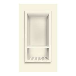 7-1/2-in x 15-in Recessed Shampoo Caddy in Biscuit