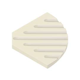 5-1/2-in Corner Soap Dish in Biscuit