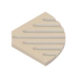 5-1/2-in Corner Soap Dish in Matrix Khaki