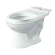 Round Vitreous China Toilet Bowl in White