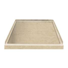 Solid Surface 36-in x 36-in Shower Base with Center Drain