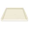 39.5 x 37.75 Solid Surface Barrier Free Shower Base with Collapsible Drain in Biscuit
