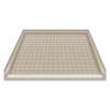39.5 x 37.75 Solid Surface Barrier Free Shower Base with Collapsible Drain in Sand