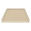 Solid Surface 39-in x 38-in Barrier Free Shower Base with Center Drain