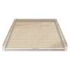 39.5 x 37.75 Solid Surface Barrier Free Shower Base with Trench Drain in Matrix Khaki