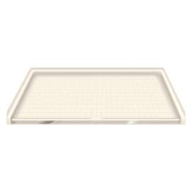 63.5 x 37.75 Solid Surface Barrier Free Shower Base with Trench Drain in Cameo