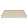 63.5 x 37.75 Solid Surface Barrier Free Shower Base with Trench Drain in Sand