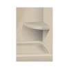 14-in x 14-in Solid Surface Wall-Mount Corner Shower Seat in Desert Earth