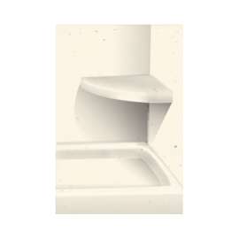 14-in x 14-in Solid Surface Wall-Mount Corner Shower Seat in Moonlight