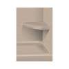 14-in x 14-in Solid Surface Wall-Mount Corner Shower Seat in Seaside