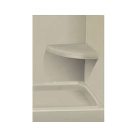 14-in x 14-in Solid Surface Wall-Mount Corner Shower Seat in Peppered Sage