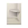 14-in x 14-in Solid Surface Wall-Mount Corner Shower Seat in Matrix White