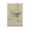 14-in x 14-in Solid Surface Wall-Mount Corner Shower Seat in Matrix Sand
