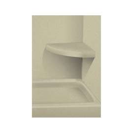 14-in x 14-in Solid Surface Wall-Mount Corner Shower Seat in Matrix Sand