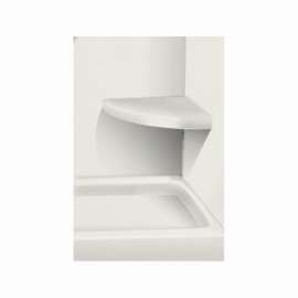 14-in x 14-in Solid Surface Wall-Mount Corner Shower Seat in Matrix Summit