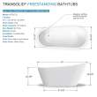 KF-AFTA6731-G31PC Aaliyah Grande 67-in x 31-in x 28-in Freestanding Acrylic Bathtub Kit With End Drain, Bath Pillow And Polished Chrome Tub Filler, White (Gloss)