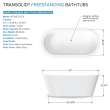 KF-AFTM6731-G31PC Maris Grande 67-in x 31-in x 23-in Freestanding Acrylic Bathtub Kit With Center Drain, Bath Pillow And Polished Chrome Tub Filler, White (Gloss)