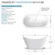KF-AFTS5931-G31PC Skylar 59-in x 31-in x 27-in Freestanding Acrylic Bathtub Kit With Center Drain, Bath Pillow And Polished Chrome Tub Filler, White (Gloss)