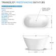 K-AFTS5931-M31 Skylar 59-in x 31-in x 27-in Freestanding Acrylic Bathtub Kit With Center Drain And Bath Pillow, White (Matte)