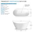 K-AFTS6731-M31 Skylar Grande 67-in x 31-in x 27-in Freestanding Acrylic Bathtub Kit With Center Drain And Bath Pillow, White (Matte)