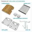 Aversa AUDD3120-M 31-in x 20-in All-In-One Undermount Kitchen Sink Kit