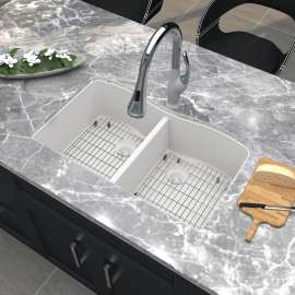 Aversa AUDE3219-M 32-in x 19-in All-In-One Undermount Kitchen Sink Kit