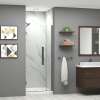 EHTB31257610C-T-MB Elizabeth 31-in W x 76-in H Hinged Shower Door in Matte Black with Clear Glass