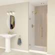EHTB335277610C-BK-CB Elizabeth 33.5-in W x 76-in H Hinged Shower Door in Champagne Bronze with Clear Glass