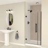 EHTB335277610C-BK-MB Elizabeth 33.5-in W x 76-in H Hinged Shower Door in Matte Black with Clear Glass