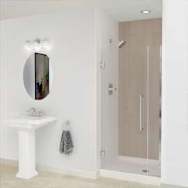 EHTB36307610C-T-PC Elizabeth 36-in W x 76-in H Hinged Shower Door in Polished Chrome with Clear Glass