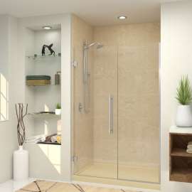 EHTB545307610C-BK-M Elizabeth 54.5-in W x 76-in H Hinged Shower Door