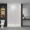 EHTF635277610C-BK-CB Elizabeth 63.5-in W x 76-in H Hinged Shower Door in Champagne Bronze with Clear Glass