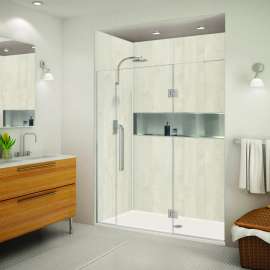 EHTF66307610C-T-M Elizabeth 66-in W x 76-in H Hinged Shower Door