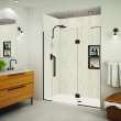 EHTF66307610C-T-MB Elizabeth 66-in W x 76-in H Hinged Shower Door in Matte Black with Clear Glass